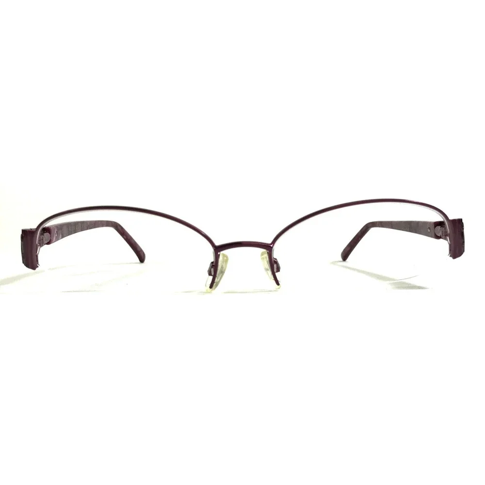 Clear Vision Eyeglasses Frames SOFIA ROSE Pink Purple Oval Half Rim 58-18-140